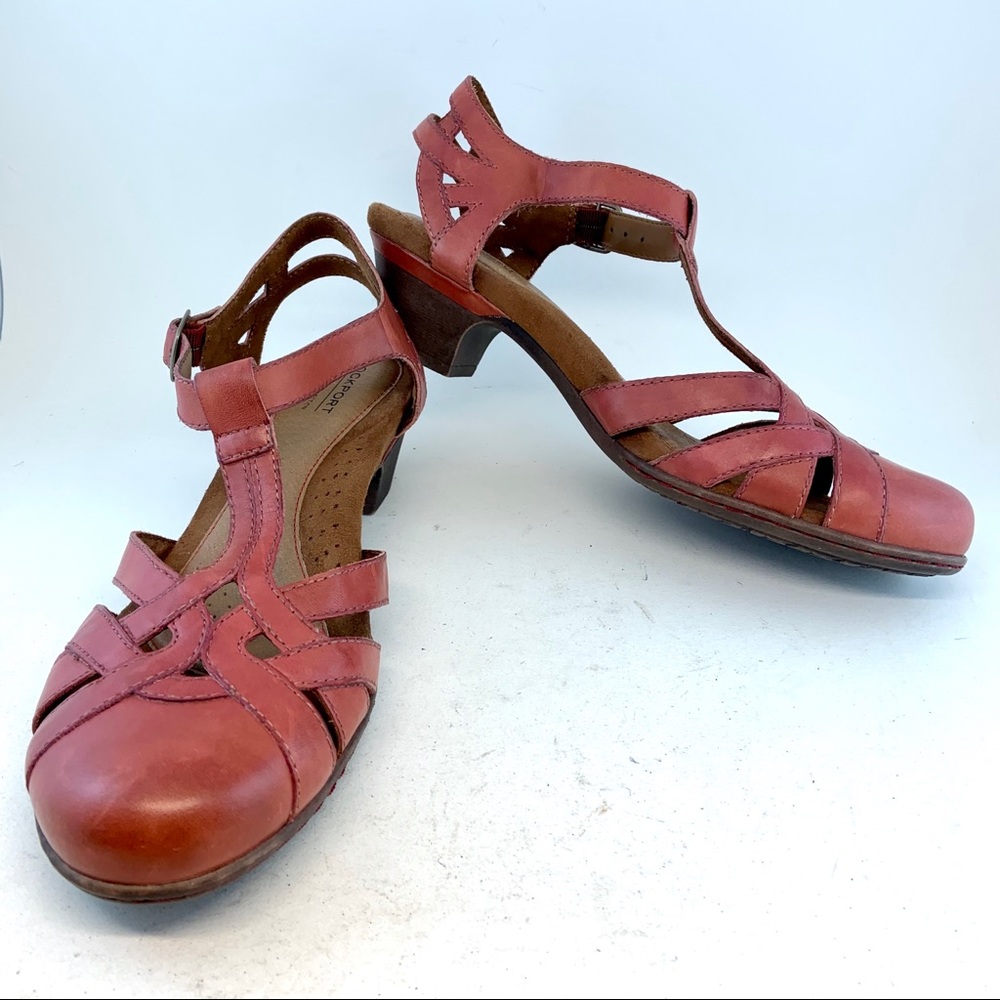 ⚡️SOLD Cobb Hill Aubrey T-Strap Heeled Sandals - Picture 1 of 11